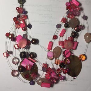 Pink MultiStrand Necklace